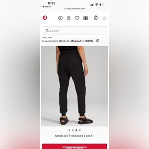 Stretch High Rise Jogger, bottoms are straight leg